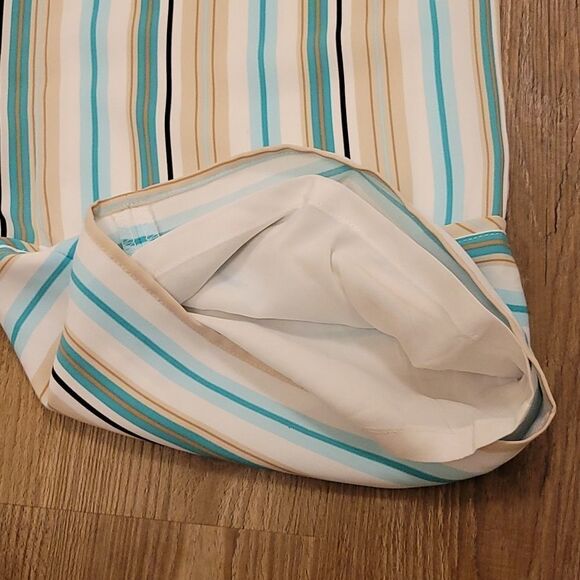 🔹️Chico's Black Label Multicolored Striped Pants Size 10 - Picture 8 of 12